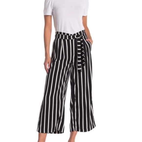 Philosophy Pants - Philosophy Stripped Palazzo Pants in Black/White